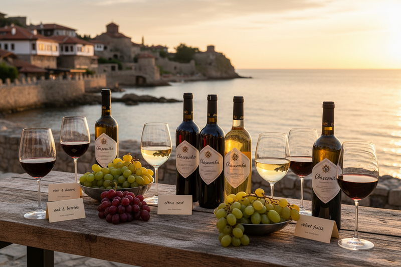 Wine tasting in Nessebar Old Town historic cellar Bulgaria